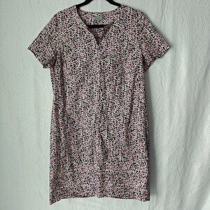 COS Motley Abstract Print Shift Cotton Dress Pockets US 12  EU 42